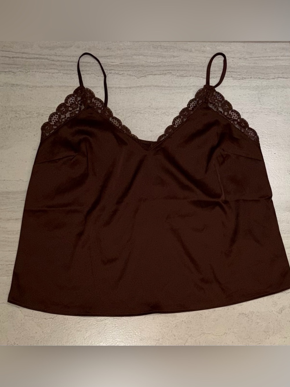 Old Navy Lace Trim Satin Camisole - Brown